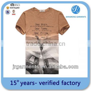 cotton printed t shirt for men/mass production t shirts
