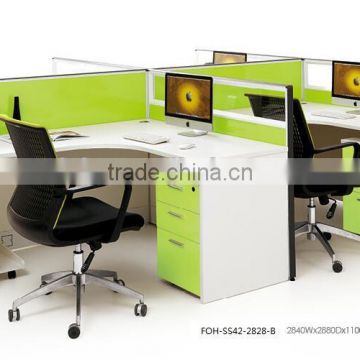 Commercial Office Workstation F shape Office Desk (FOH-SS42-2828-B)