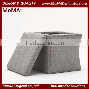 MA-IT211 Design Fabric Square Storage Pouf, Storage Ottoman