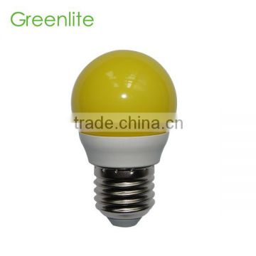 0.5W G45 LED color bulb E27/E26/B22 yellow bulb