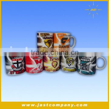2015 Hot Sale Football Club Logo Ceramic Promotional Music Mug