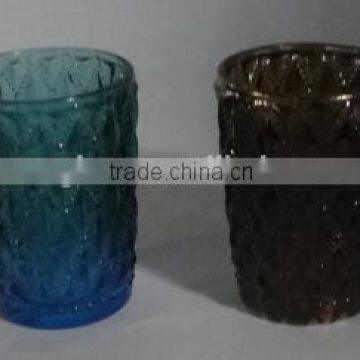 COLORFUL GLASS CANDLE HOLDER