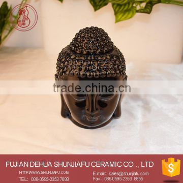 Black Buddha Head Ceramic Fragrance Oil Burner