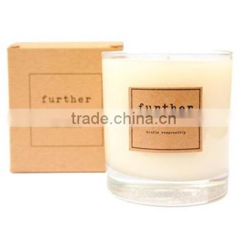 Further Fancy Design Aroma Pure Soy Wax Candle in glass jar