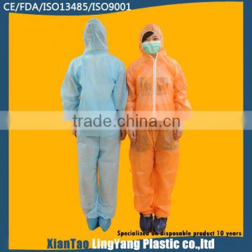 2014 hot selling medical avoiding bacterial disposable coverall