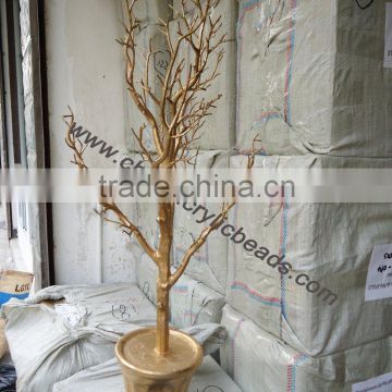 2015 hot sale 90CM gold wedding table top beaded tree