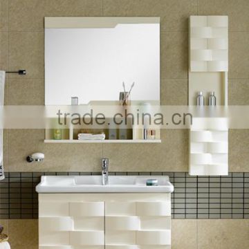 1043 Modern solid wood european style l shaped bathroom vanity