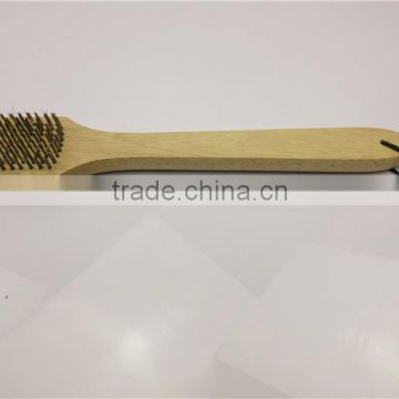12" 14" 16" 18" Rubber Handle BBQ Grill Cleaning Brush and Brass Wire Cleaning Brush