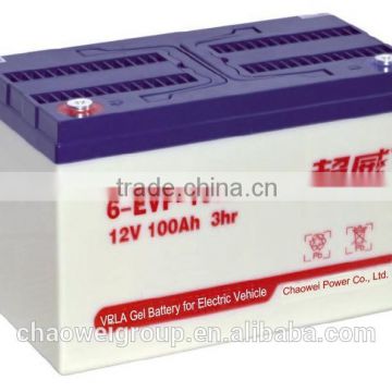 Advanced Direct Casting technical Deep cycle Silicone gel battery 12V100AH/3Hr for golf carts and electric bus