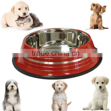 Non-Skid Stainless Steel Dog Bowl