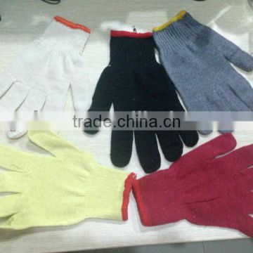 various colors cotton yarn work gloves for hand protection