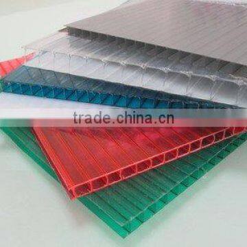 2016 pc sheet-hollow clear/blue/green/opal color/ PC hollow sheet sun polycarbonate sheet