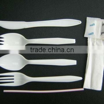 inflight disposable plastic cutlery kit