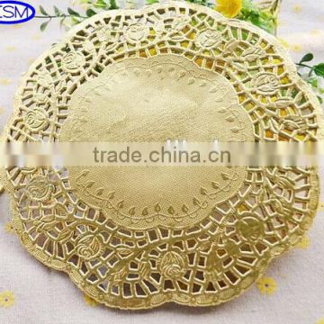 nature white color gold silver round golden paper doilies