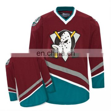 Ice hockey jerseys/Team Moighty ducks jerseys/ cheap Ice Hockey Jersey/Anaheim duck /100% polyester