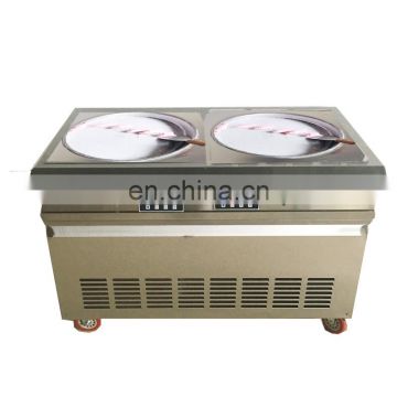 Single Pan Fry Ice Cream Machine with 4 Cooling Storage Barrel fried ice cream machine free shipping