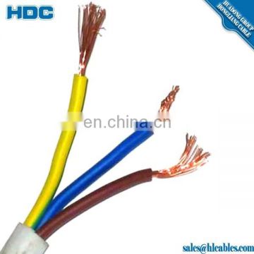 3 x 1.5mm rvv power cable 3x2.5mm2 flexible electric wire annealed copper conductor PVC insulation