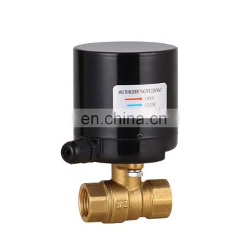 1/2 3/4 1 inch Suitable for HVAC and status control electric motor operated brass shut-off actuator ball valve