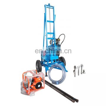 great quality good price 80m portable small diesel hydraulic drilling rig water well