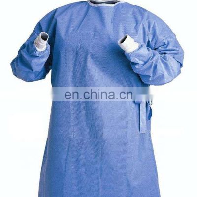 China Factory Disposable Medical Surgical  Gown Blue for Surgery