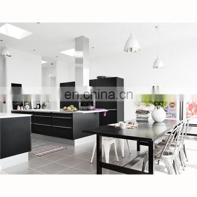 Modern natural wood furniture doors american style waterproof grey and wood easy kitchen cabinets
