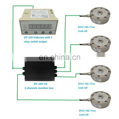 CALT weighing sensor 4 pieces 1000kg Spoke type load cell with digital indicator tank weighing system