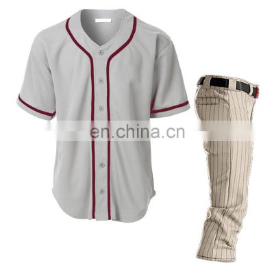 Wholesale custom mesh fabric baseball uniforms for unisex