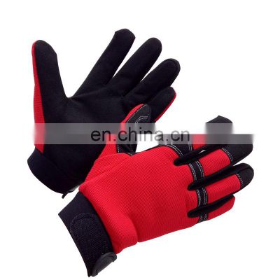 Cheap Durable Synthetic Leather Micro Fiber Industrial Safety Work Gloves
