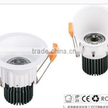 high power dimmable ip22 5w 7w recessed cob led down light