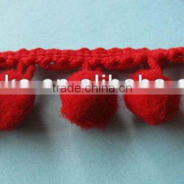 Lace Trimming, Braided Pom Pom Trims Sewing Notion, Rayon Ball Trimming