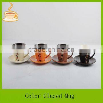 modren coffee mug with hamburger shape/mug with saucer