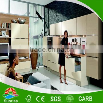 Classcial designs pvc laminate kitchen cabinet door