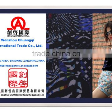 Big flower pattern digital printting cotton spandex jesrey fabrics for garment cloth