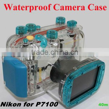 best underwater camera case bag for NikonP7100, camera waterproof case 40m/130ft depth waterproof box for nikon camera
