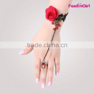 In Stock New Product jewelry Women Fashion Red Flower Bracelet