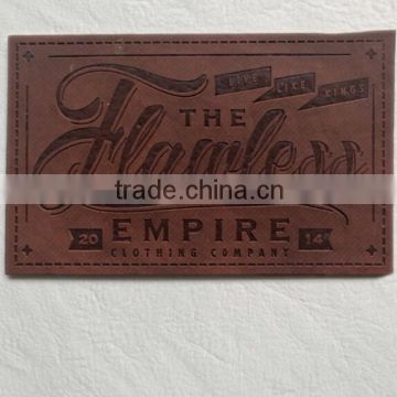 Custom Order Fake Leather Private Labels for Bag Jean Clothing