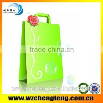 wholesale Brown kraft paper bag for shopping paper packaging