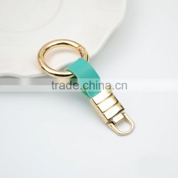 Wholesale Fashion Women Elegant PU Leather Keychain With Metal Pendant Keychain KC13131