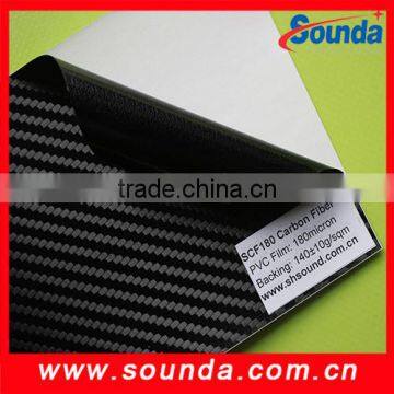 pvc vinyl film matte/PVC Vinyl Sticker/bubble free carbon fiber