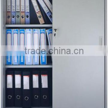 Half-height with blue color 3shelf small steel cabinet