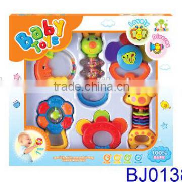 Wholesale Christmas toy funny cartoon animal baby rattle and teether toy