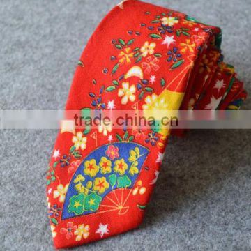 Pure cotton fashion neck ties Fashion floral print mens business ties