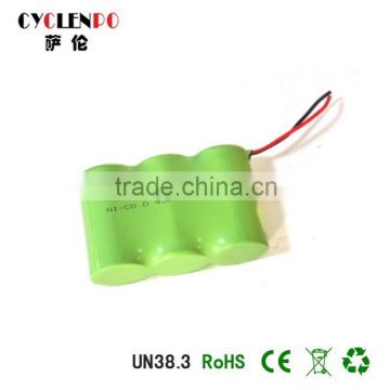 Factory price 1.2v nicd rechargeable batteries nicd d 4500mah 3.6v battery