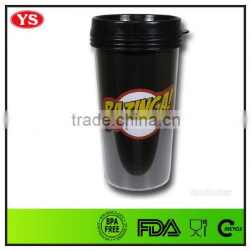 eco-friendly thermal double wall 16oz photo insert diy plastic tumblers