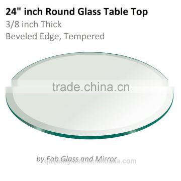 beveled glass pieces, round glass pieces, beveled tempered glass