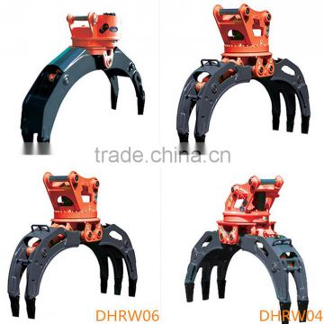 DH300LC-V/DX380LC Excavator hydraulic log grapple, Customized Excavator Wearable log grapple garb/log grapple fork for sale