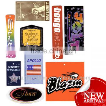 promotion inexpensive custom printed silk clothing woven labels