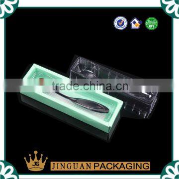 Custom PVC transparent plastic blister cosmetic brush tray