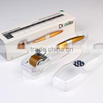 Factory 192 needles Gold color Seamless Titanium needle Dr roller derma roller