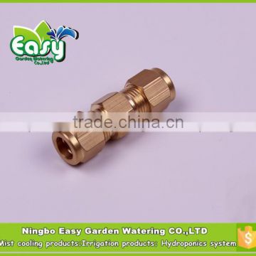 3/8'' Brass OD coupling connector. Pipe joint for mist cooling system. Ideal for 9.5MM outter dia tubing